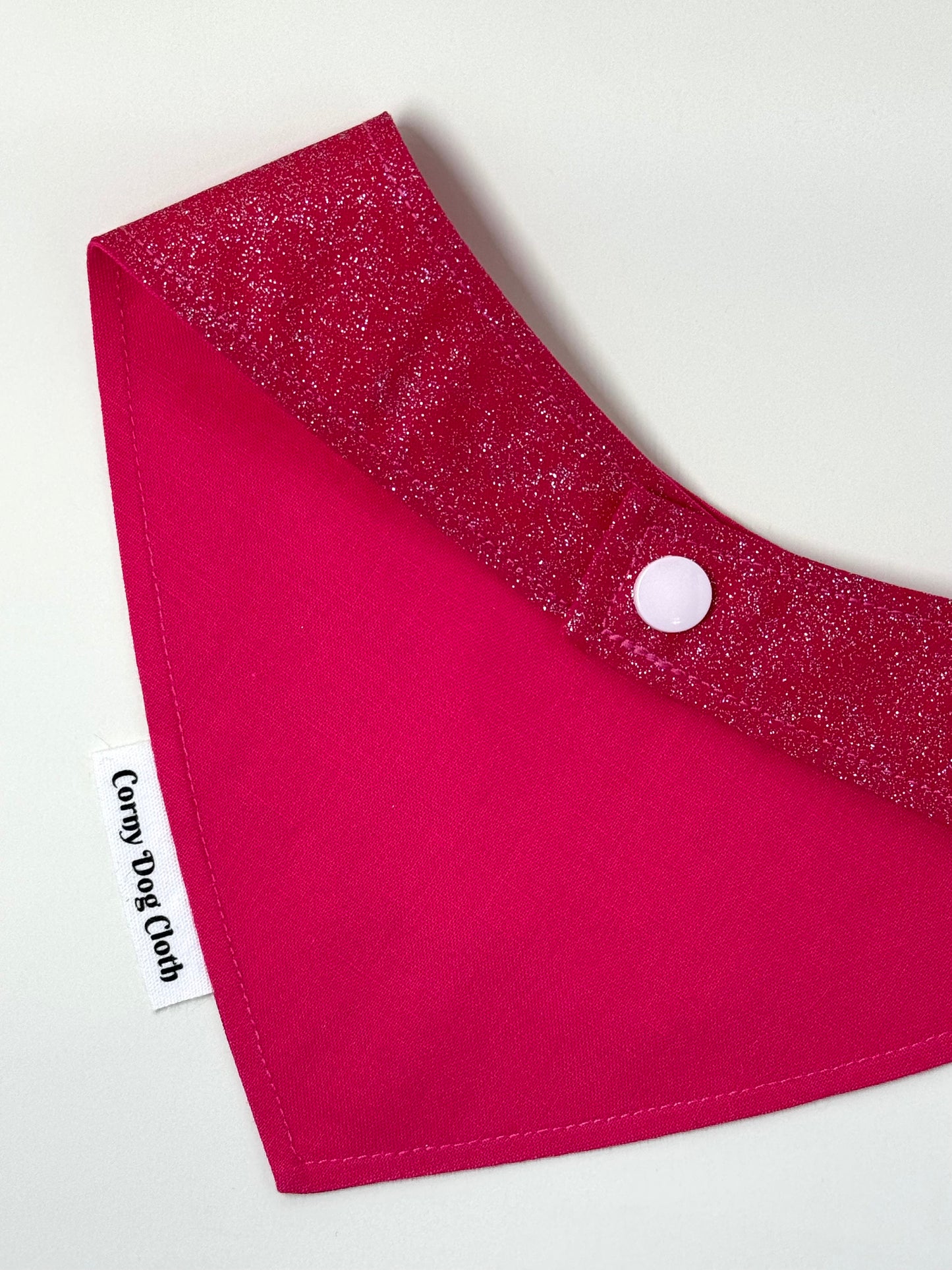 Lil' Miss Attitude Raspberry Glitter Bandana