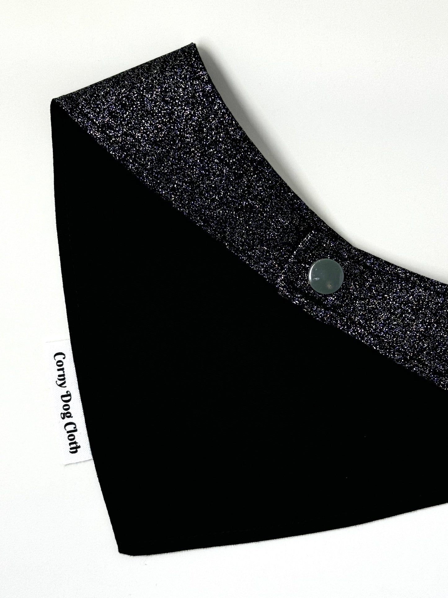 Business Attire Tuxedo Black Glitter Bandana