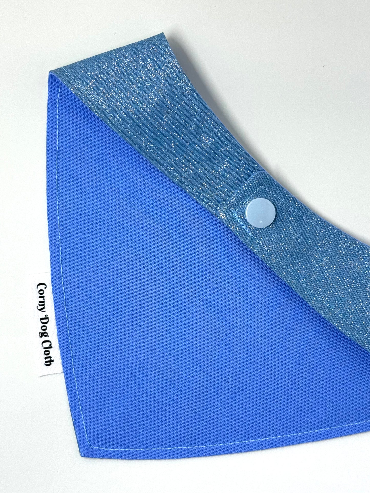 Cute to The Core Slate Blue Glitter Bandana