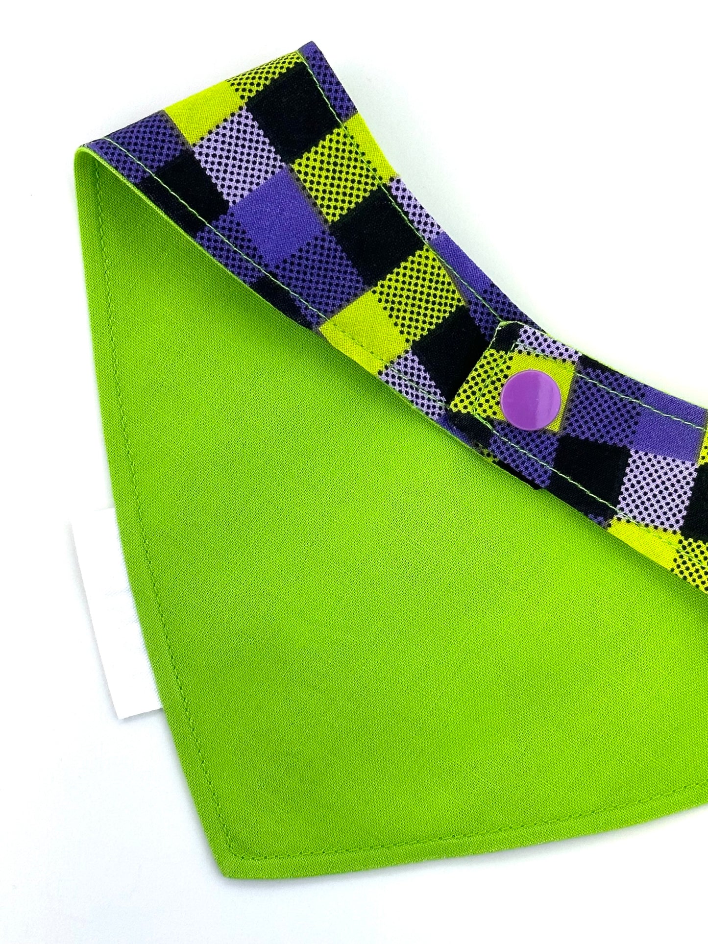 Checkered Pup Purple Custom Bandana