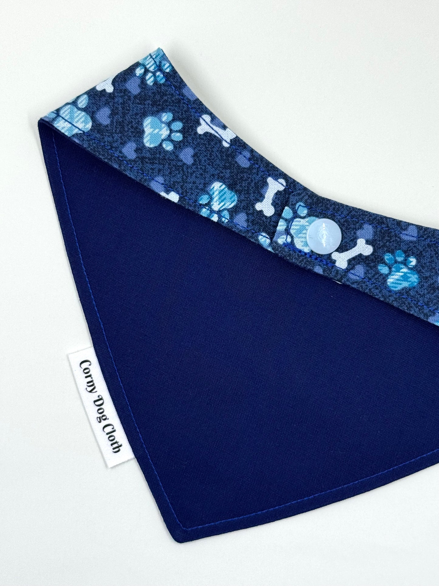 Pawfect Paws Blue Custom Bandana