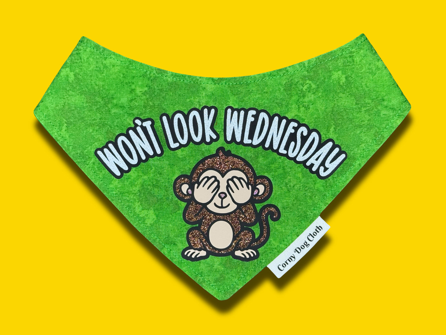 Won't Look Wednesday Green Tie-Dye Bandana