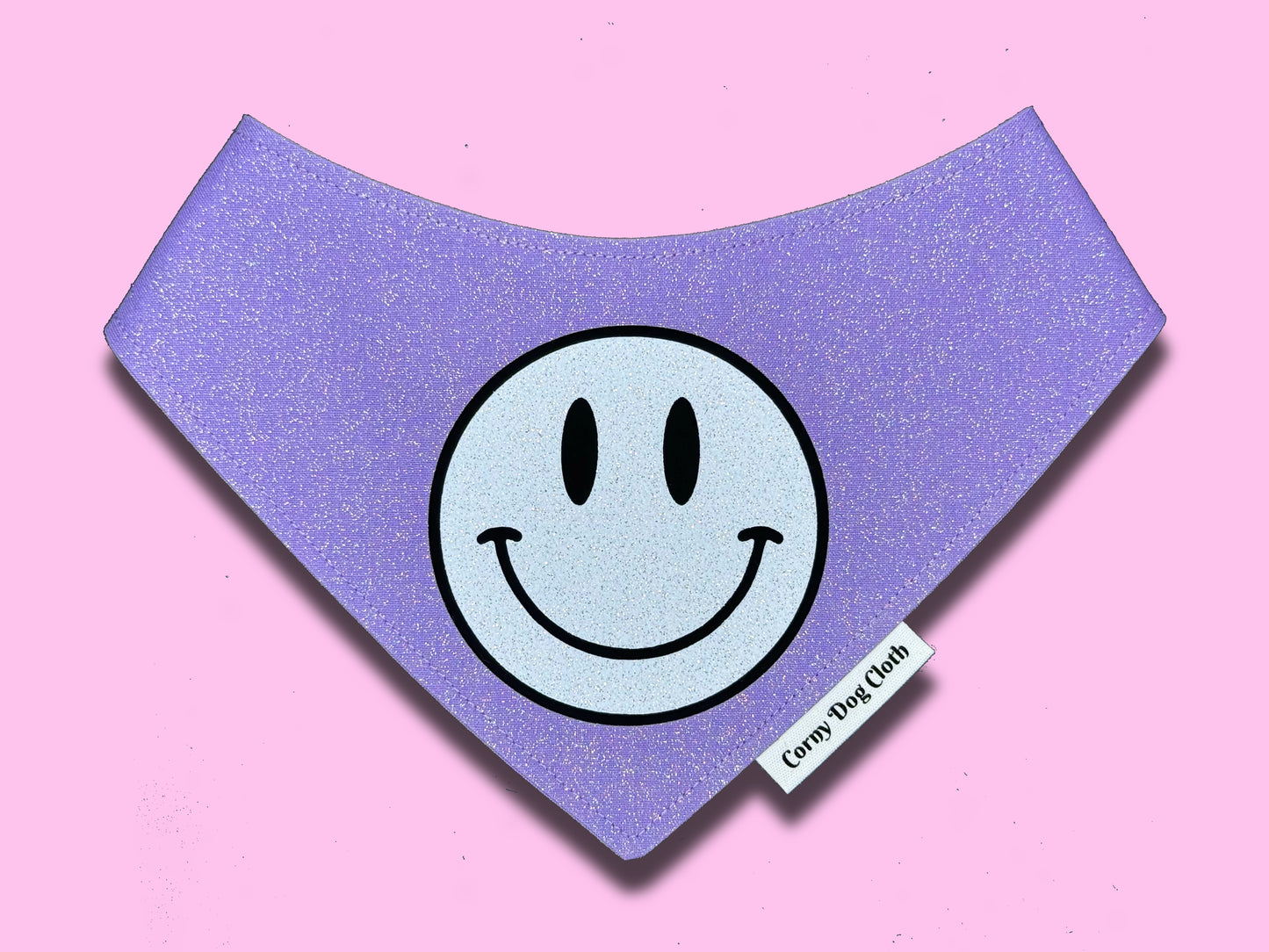 Spread Positivity Lilac Glitter Bandana
