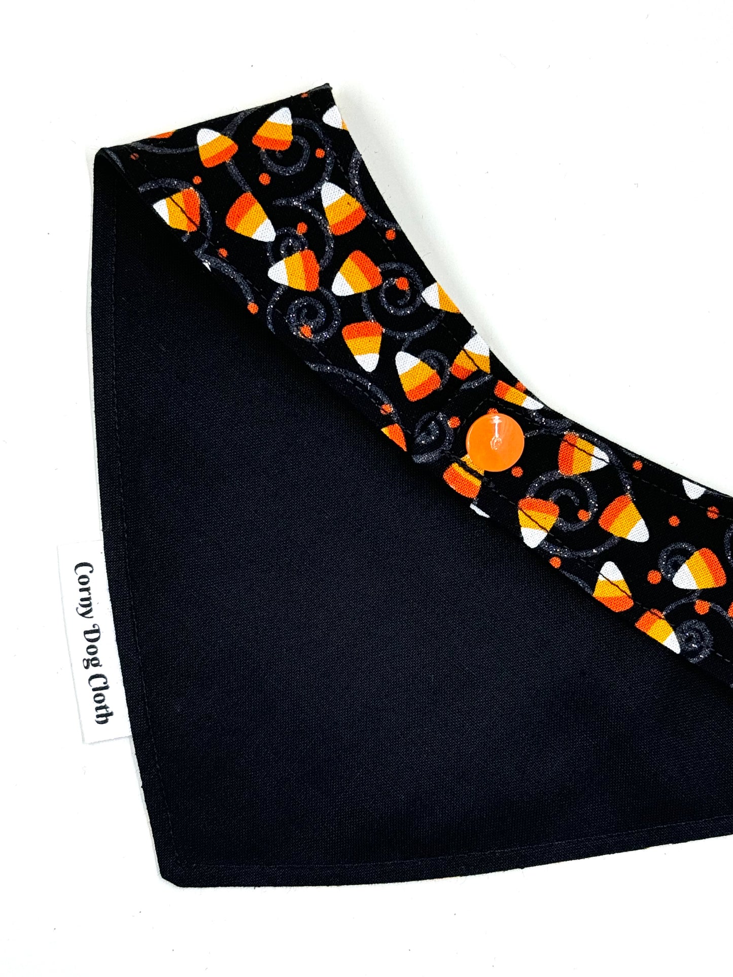 Glitzy Candy Corn Glitter Custom Bandana