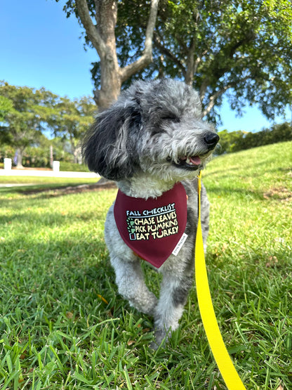 Fall Checklist Maroon Bandana