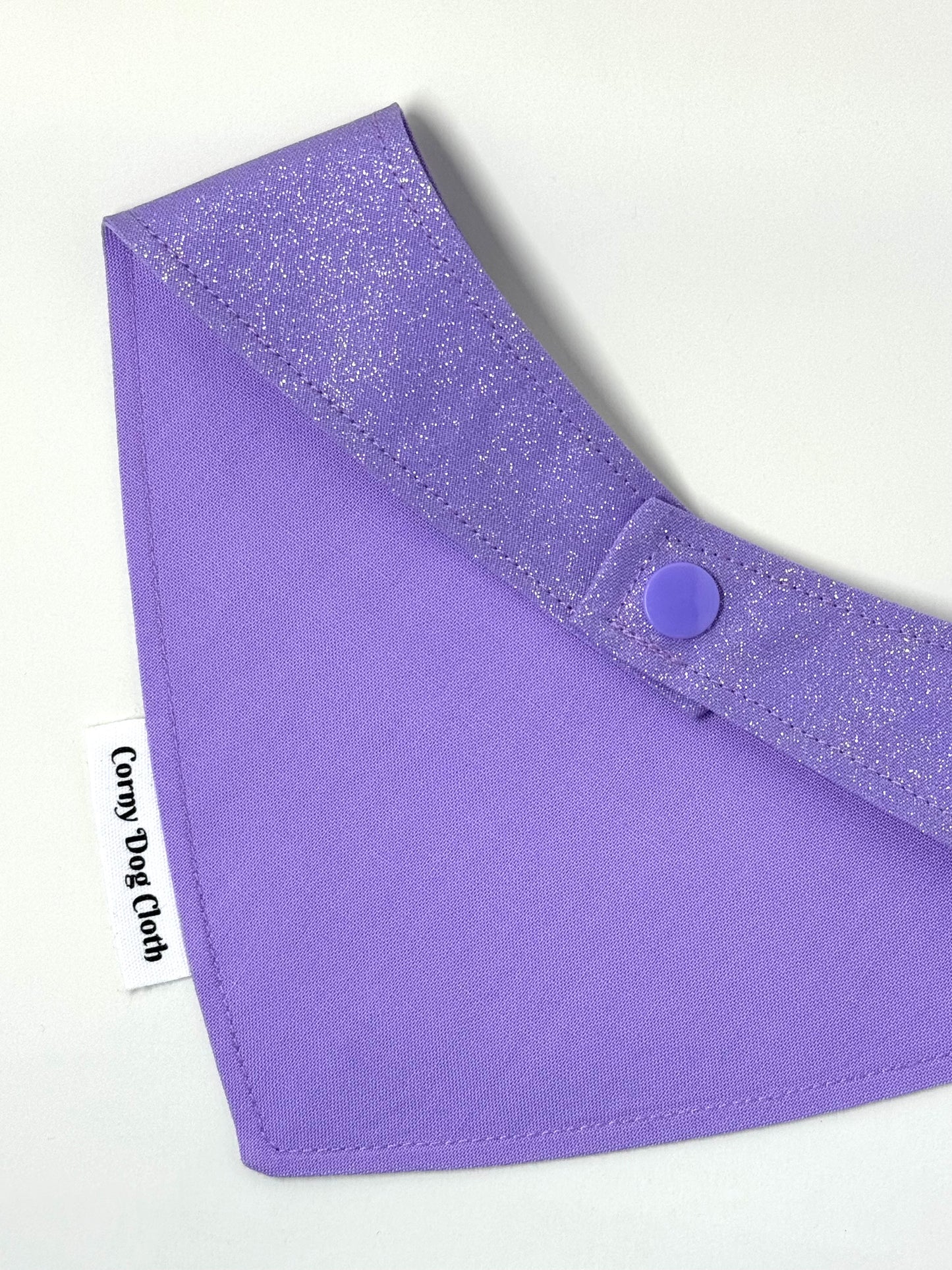 Influencer Pup Add a Number Lilac Glitter Bandana