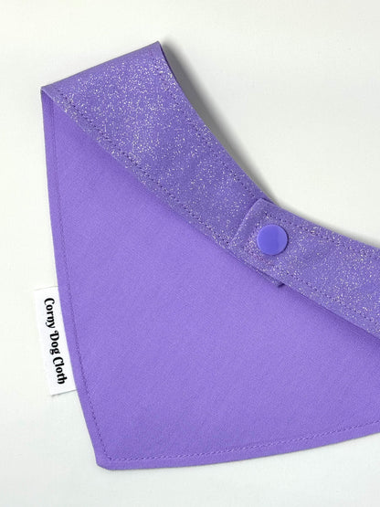 Influencer Pup Add a Number Lilac Glitter Bandana