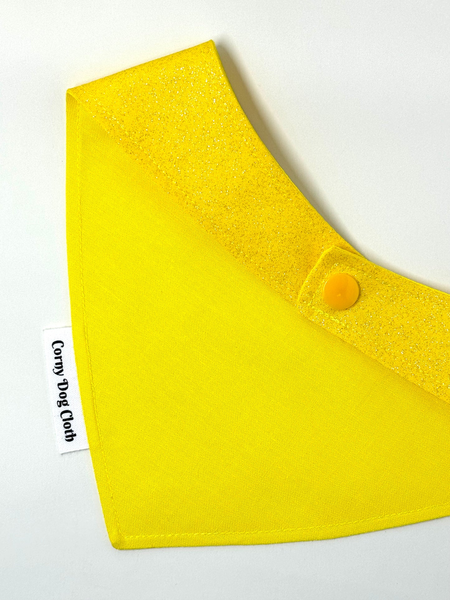 Lucky Clover Personalized Yellow Glitter Bandana