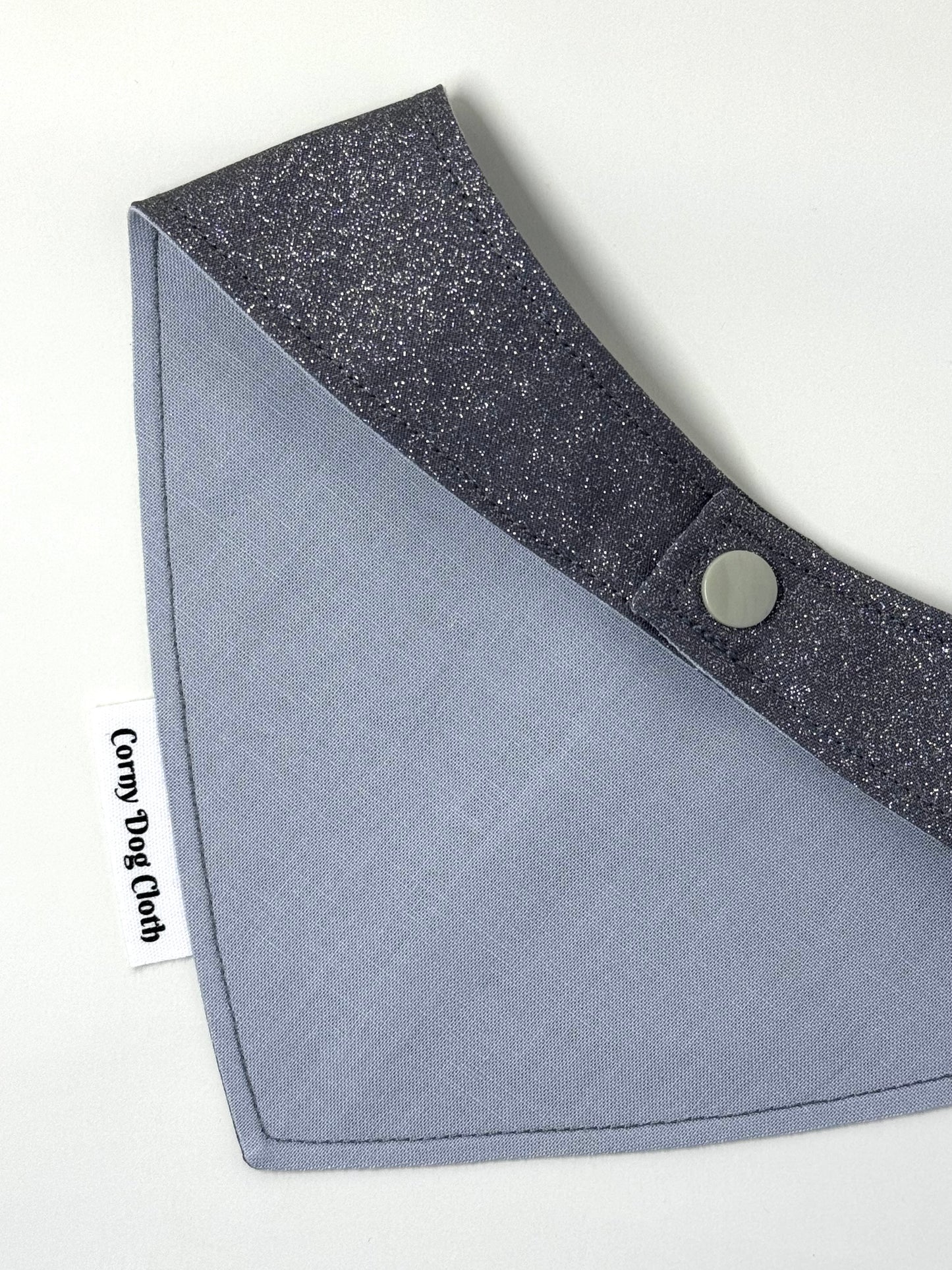 Party Animal Gray Glitter Bandana