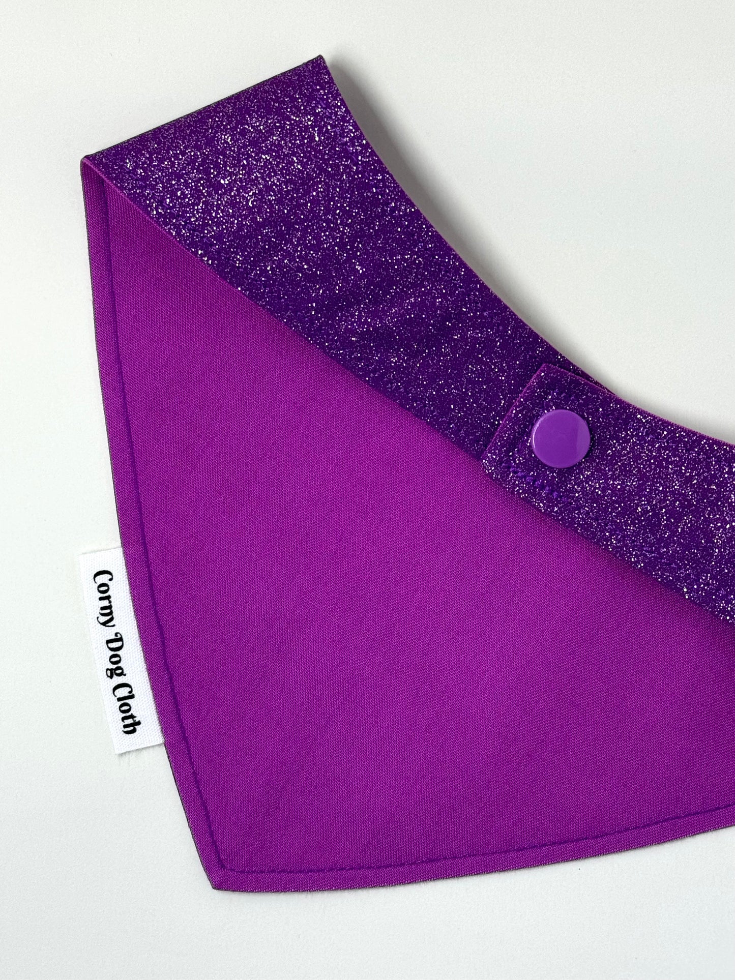 Pup Pocket Personalized Purple Glitter Bandana