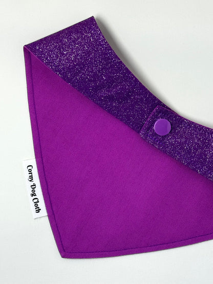 Pup Pocket Personalized Purple Glitter Bandana