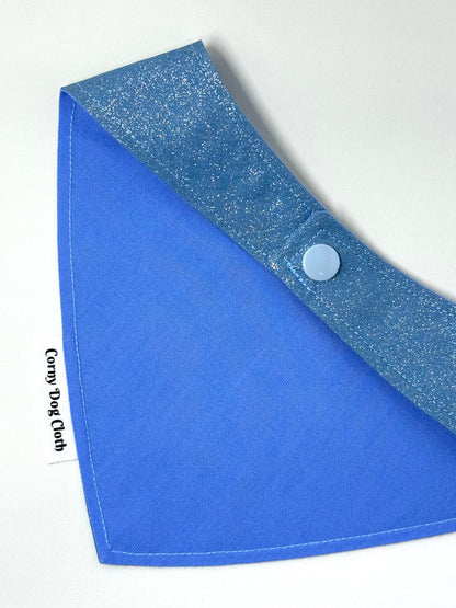 Cute to The Core Slate Blue Glitter Bandana
