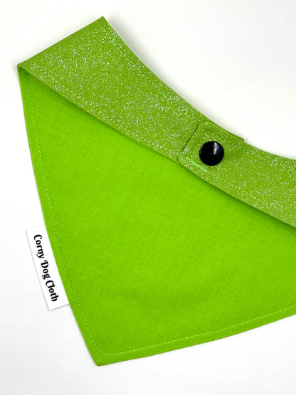 Social Media Light Green Glitter Bandana