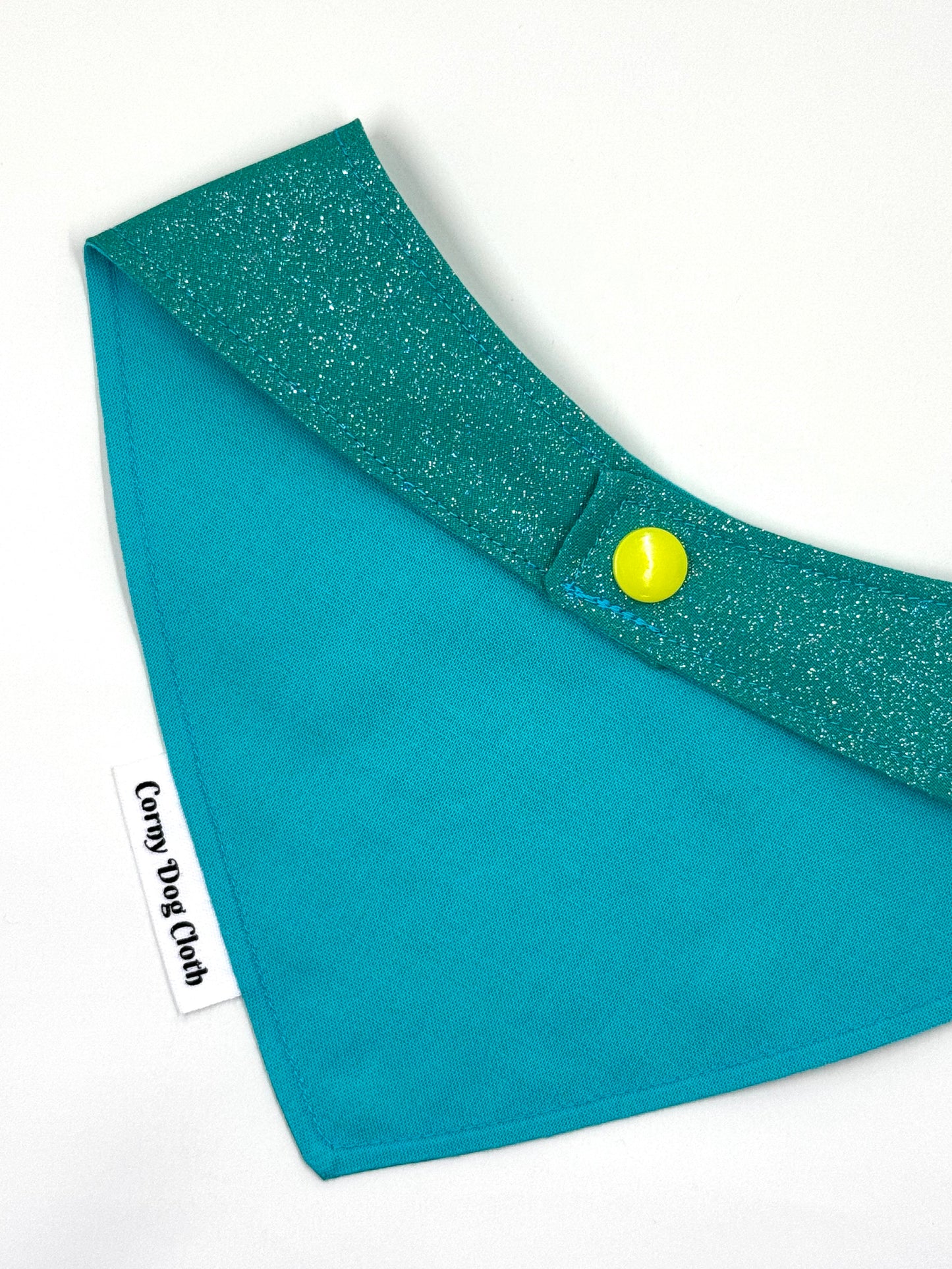 Gobble Squad Teal Glitter Bandana