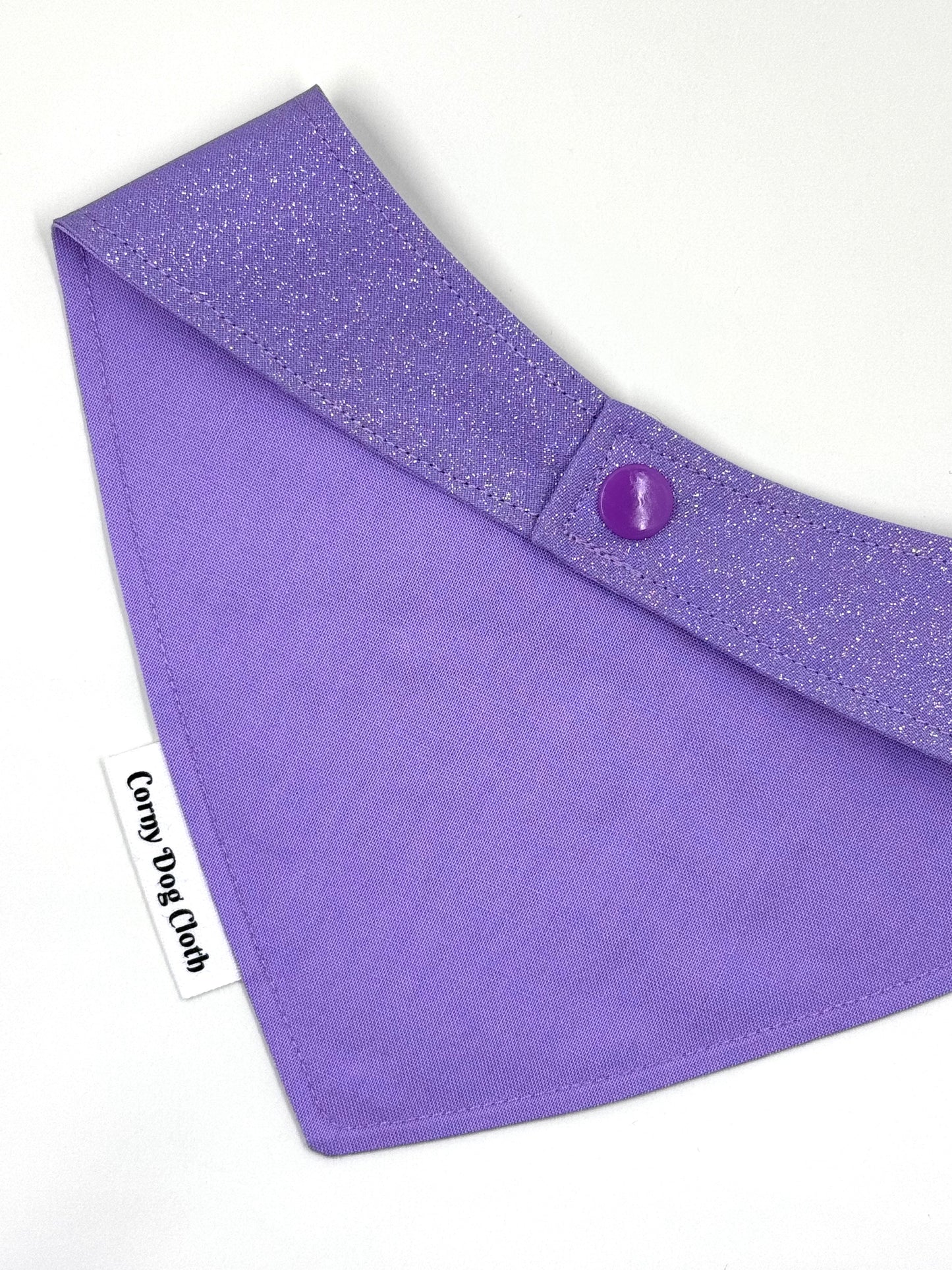 Too Fluffin' Sweet Lilac Glitter Bandana