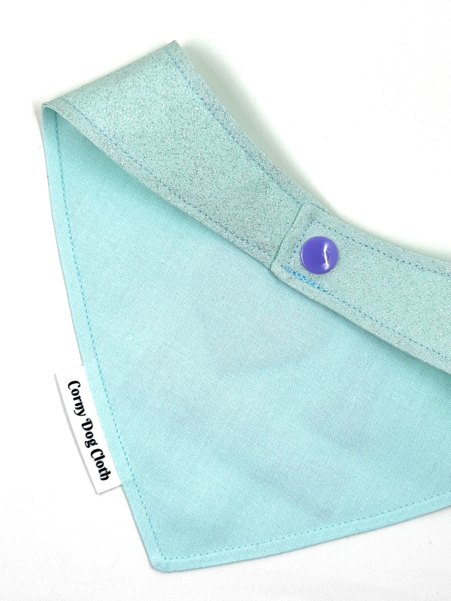 Heart Throb Mint Glitter Bandana