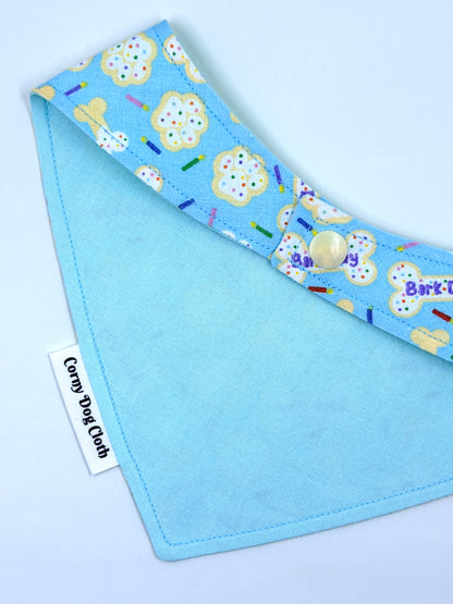 Barkday Blue Custom Bandana