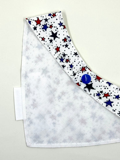 Red, White and Starry Custom White Bandana