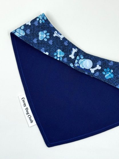 Pawfect Paws Blue Custom Bandana