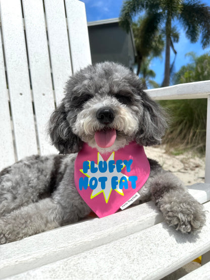 Fluffy Not Fat Pink Bandana