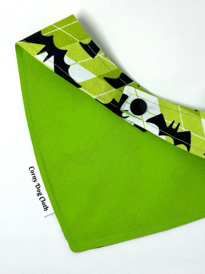 A Lil' Batty Green Bandana
