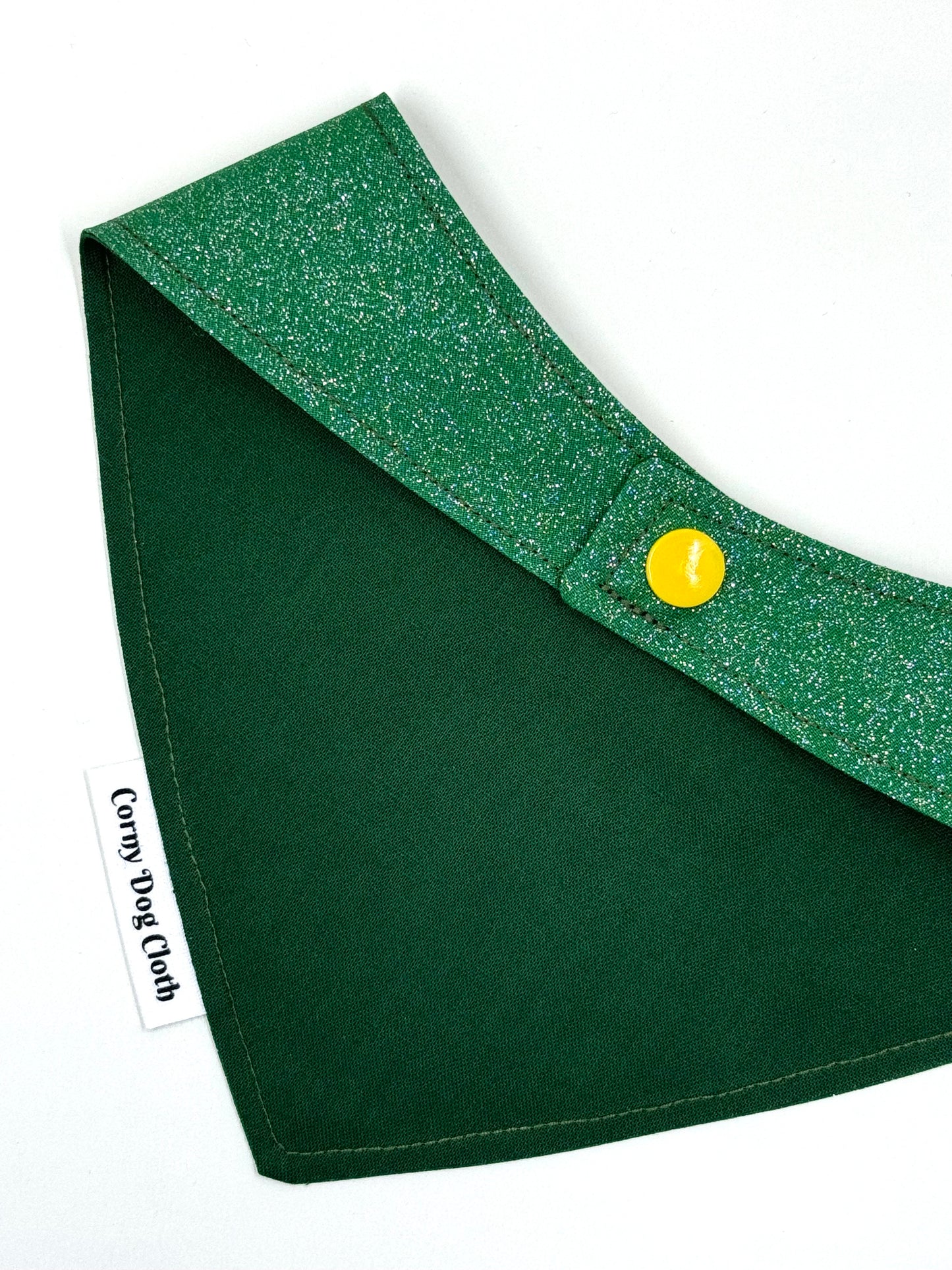 Sweet As Candy Dark Green Glitter Bandana