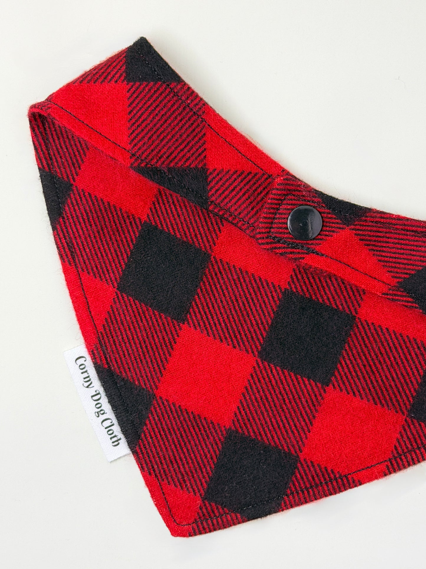 Black Flame Flannel Custom Bandana