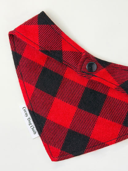 Black Flame Flannel Custom Bandana