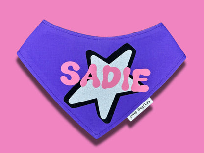 Star Personalized Purple Bandana