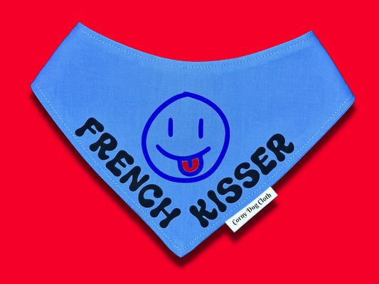 French Kisser Baby Blue Bandana