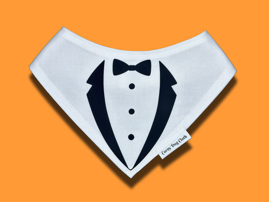 Business Attire Tuxedo White Bandana