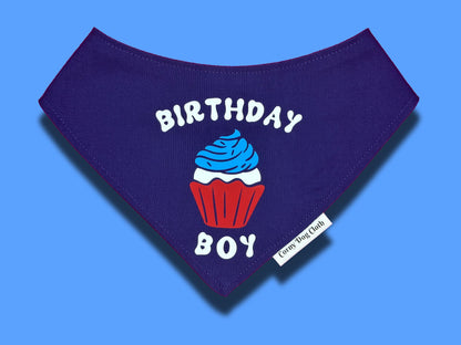 Birthday Boy Navy Bandana