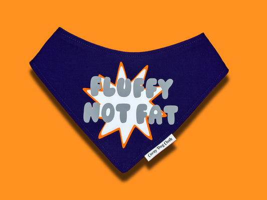 Fluffy Not Fat Navy Bandana