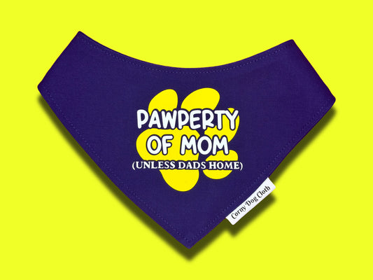 Pawperty of Mom Navy Bandana