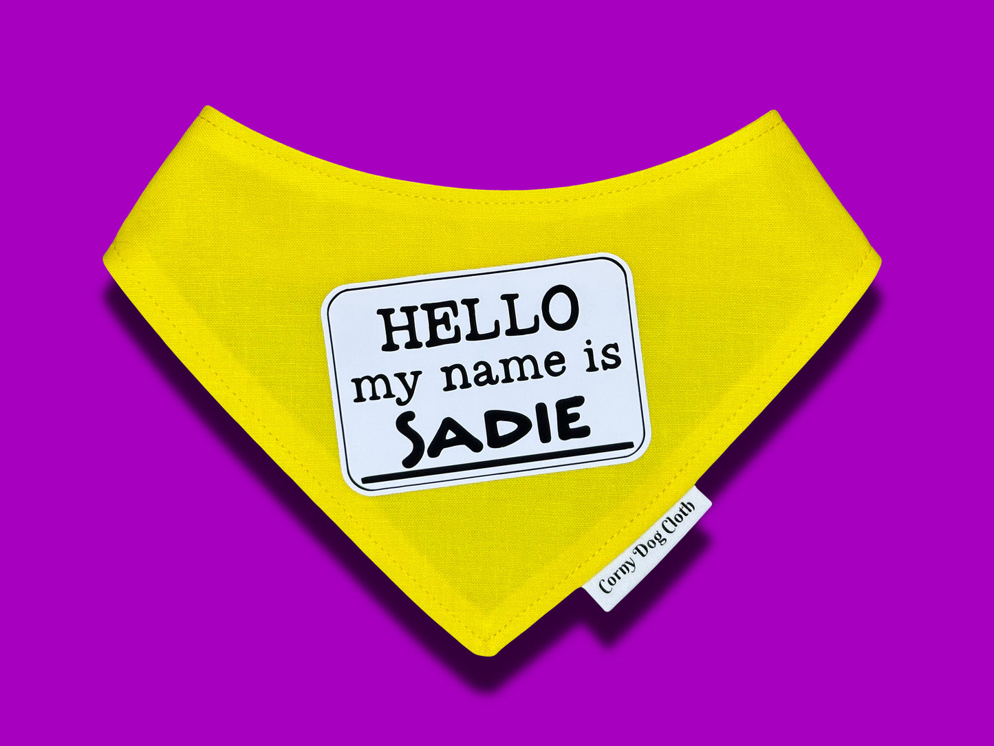 Hello My Name is Personalized Bandana