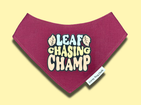 Leaf Chasing Champ Maroon Bandana