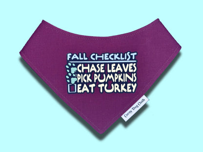 Fall Checklist Maroon Bandana