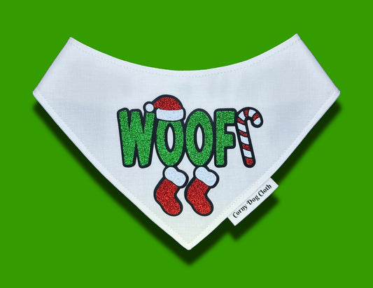 Merry Woofmas White Bandana