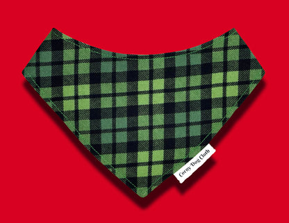 Deep Forest Plaid Custom Bandana