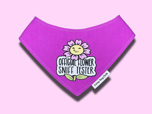 Official Flower Sniff Tester Maroon Pink Bandana