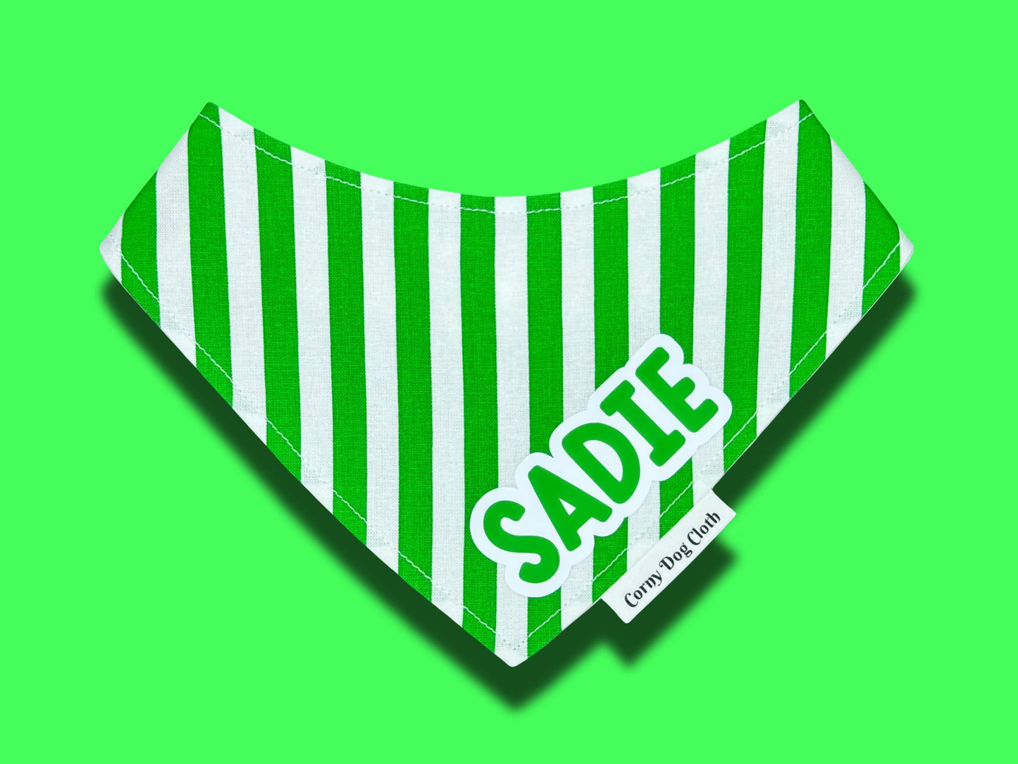 Green Striped Custom Bandana