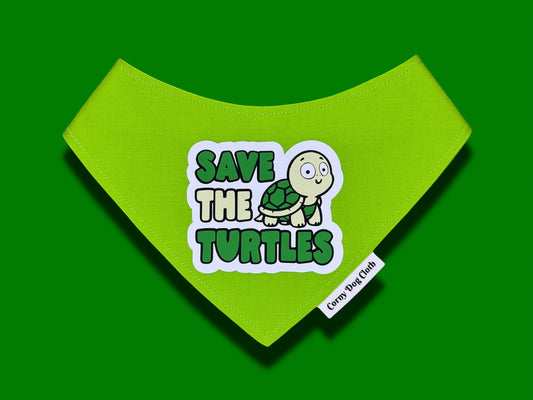 Save The Turtles Green Bandana
