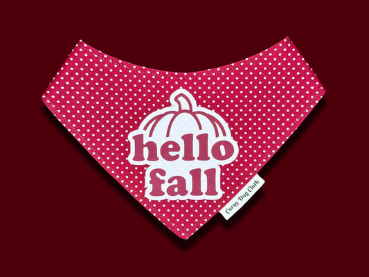 Hello Fall Maroon Bandana