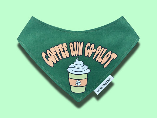 Coffee Run Co-Pilot Dark Green Bandana