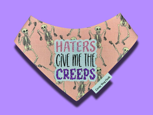 Haters Give Me the Creeps Pink Bandana
