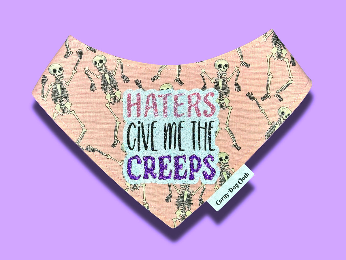 Haters Give Me the Creeps Pink Bandana