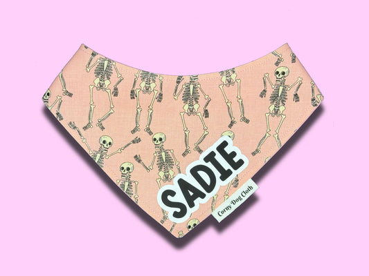 Bone-tastic Pink Custom Bandana