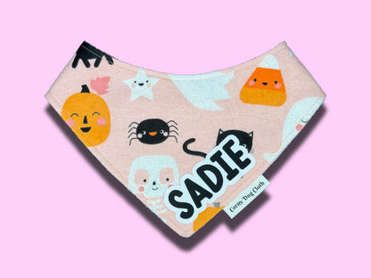 Spooktacular Pink Flannel Custom Bandana