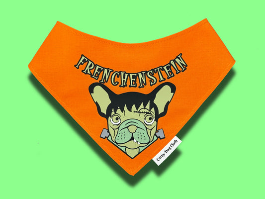 Frenchenstein Orange Bandana