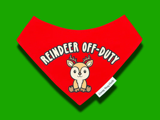 Reindeer Off-Duty Red Bandana